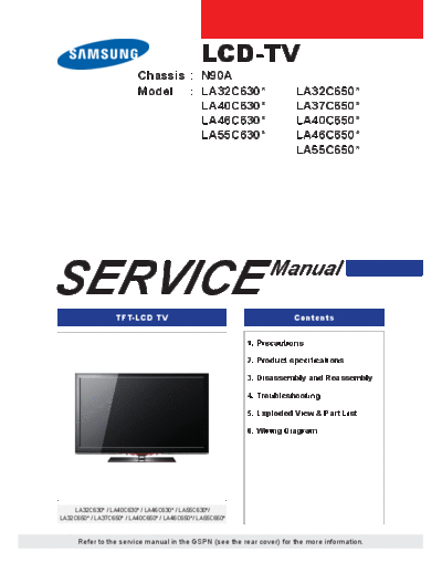 Samsung samsung la-32 37 40 46 55-c630-c650  Samsung LCD TV LA-32 37 40 46 55-C630-C650 samsung_la-32_37_40_46_55-c630-c650.pdf