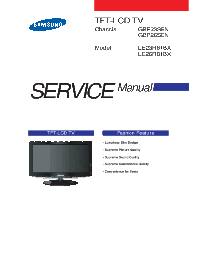 Samsung LE26R81BXXEC ET-SB-EX-SI 1311061354  Samsung LCD TV LE26R81BX LE26R81BXXEC_ET-SB-EX-SI_1311061354.pdf