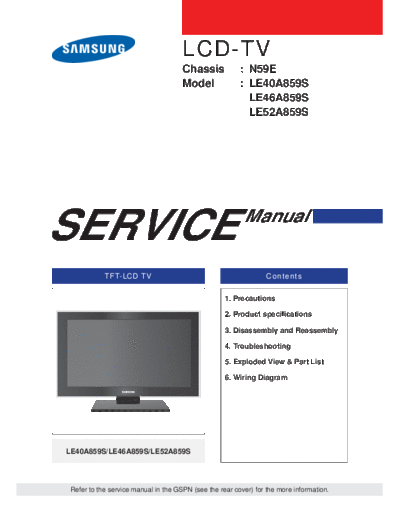 Samsung LE40A859S1MXZG ET-EX-SI 1276085896  Samsung LCD TV LE40A859S1MXZG LE40A859S1MXZG_ET-EX-SI_1276085896.pdf