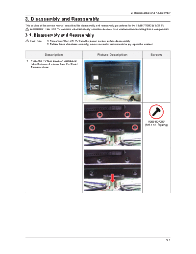 Samsung Disassembly & Reassembly  Samsung LCD TV LE40C750R2  chassis N86A Disassembly & Reassembly.pdf