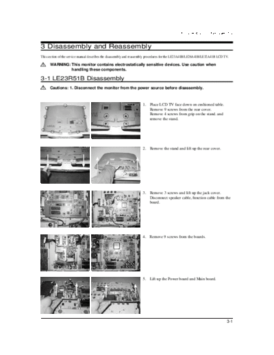 Samsung Disassembly & Reassembly  Samsung LCD TV LE40R51B Disassembly & Reassembly.pdf