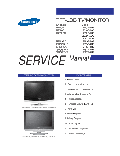 Samsung samsung re23eo chassis le23r51b lcd tv sm 208  Samsung LCD TV RE23EO CHASSIS LE23R51B samsung_re23eo_chassis_le23r51b_lcd_tv_sm_208.pdf