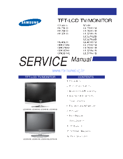 Samsung chassis re23,26,32eo le23,26,32r51b 32r52b 53b re40eo le40r51b gro23ke le23,26,32,37r41b sm  Samsung LCD TV RE40EO chassis samsung_chassis_re23,26,32eo_le23,26,32r51b_32r52b_53b_re40eo_le40r51b_gro23ke_le23,26,32,37r41b_sm.pdf