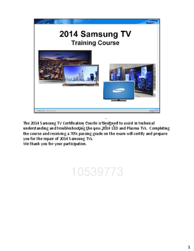 Samsung samsung tv training course 2014  Samsung LCD TV TV TRAINING COURSE 2014 LED&PLASMA samsung_tv_training_course_2014.pdf