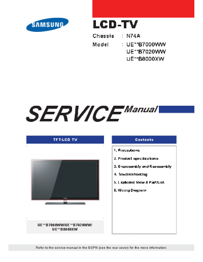 Samsung UE46B7020WWXXN ET-EX-SI 1317211764  Samsung LCD TV UE46B7020WW UE46B7020WWXXN_ET-EX-SI_1317211764.pdf