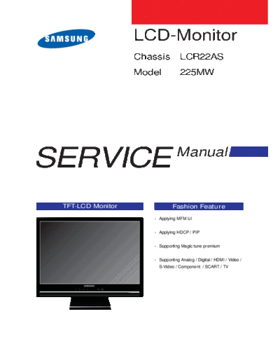 Samsung 225MW[12]  Samsung LCD TV 225MW chassis LCR22AS 225MW[12].pdf