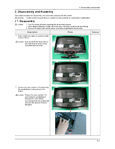 Samsung disassembly  reassembly  Samsung LCD TV 933HD CHASSIS LS19CFE disassembly__reassembly.pdf