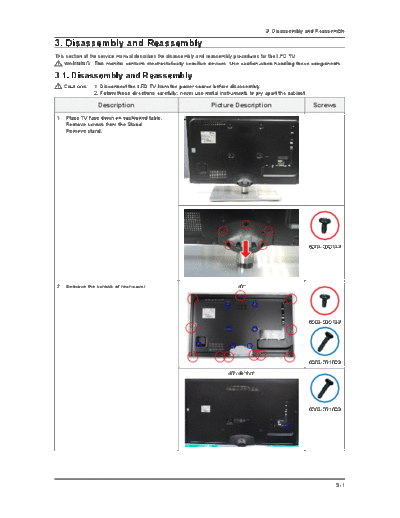 Samsung Disassembly & Reassembly  Samsung LED TV UA40C6200URXXM Disassembly & Reassembly.pdf