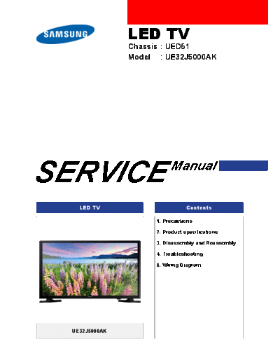 Samsung Samsung+UE32J5000AK+Chassis+UED51  Samsung LED TV UE32J5000AK Chassis UED51 Samsung+UE32J5000AK+Chassis+UED51.pdf