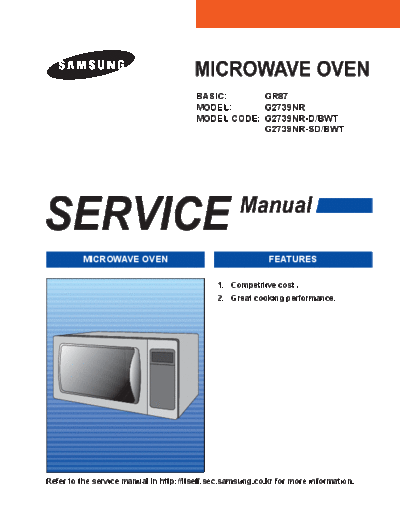 Samsung Samsung-Oven  Samsung Micro Wave G2739NR Samsung-Oven.pdf
