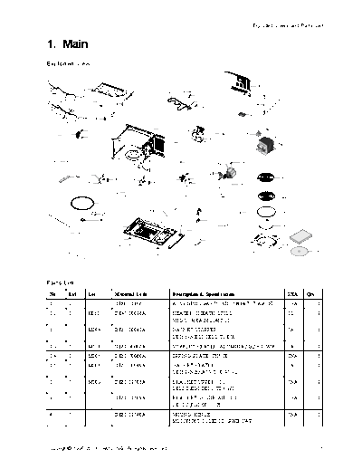 Samsung Exploded View Parts List(map)-2  Samsung Microwave MC11H6033CT_AA Exploded_View_Parts_List(map)-2.pdf