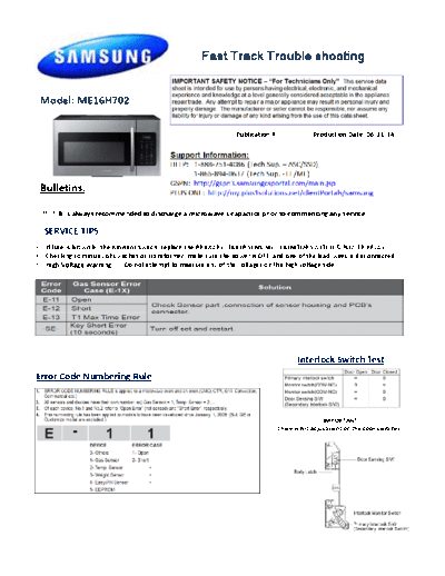 Samsung ME16H702SEB FT  Samsung Microwave ME16H702SES_AA ME16H702SEB_FT.pdf