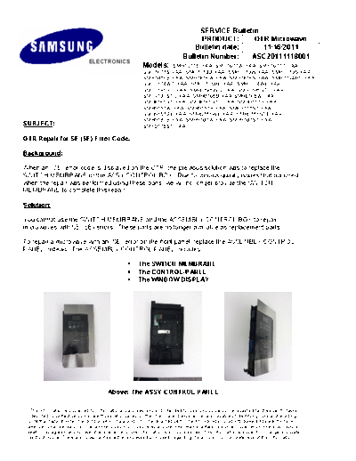 Samsung ASC20111118001   Samsung Microwave SMH9187ST ASC20111118001 .pdf