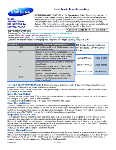 Samsung SMH9187 Fast track R2  Samsung Microwave SMH9187ST SMH9187 Fast track R2.pdf