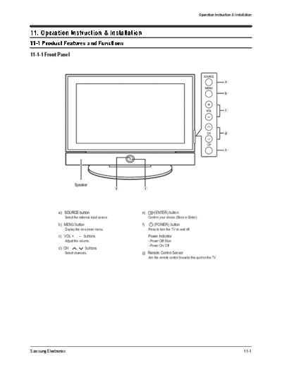 Samsung Operation Instruction & Installation  Samsung Plasma D72A chassis Operation Instruction & Installation.pdf