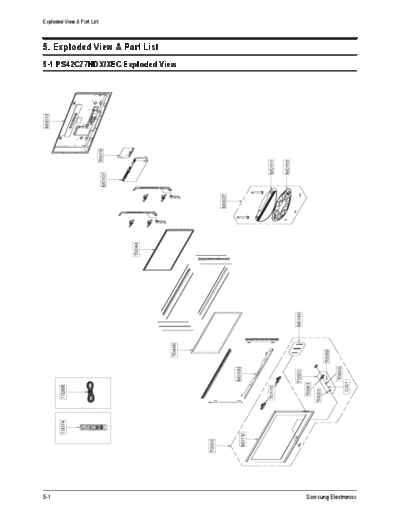 Samsung Exploded View & Part List  Samsung Plasma PS42 C 77 HD chassis F33B Exploded View & Part List.pdf