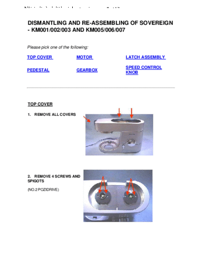 DE`LONGHI disassembly KM001-KM005  DE`LONGHI disassembly KM001-KM005.pdf