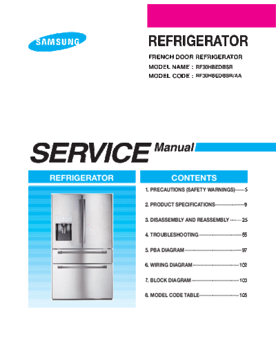 Samsung FDSR AW4-4D RF30HB  140721  Samsung Refridgerators RF30HBEDBSR FDSR_AW4-4D_RF30HB__140721.pdf