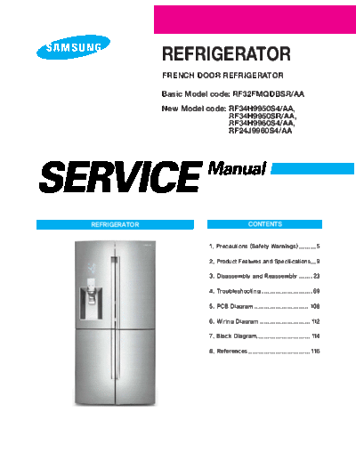 Samsung SM RF9900H AA RF24J RF34H 150310  Samsung Refridgerators RF34H9960S4 SM_RF9900H_AA_RF24J_RF34H_150310.pdf