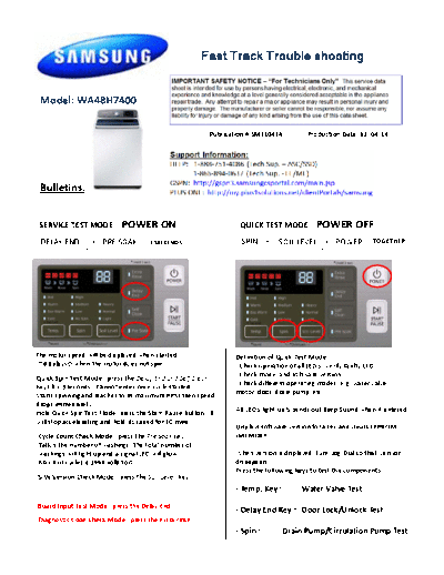 Samsung WA48H7400  FAST TRACK  Samsung Washer WA48H7400AW_A2 WA48H7400__FAST_TRACK.pdf