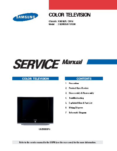 Samsung Cover  Samsung TV CS-29B850 Cover.pdf