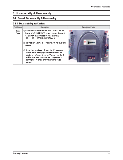 Samsung Disassembly & Reassembly  Samsung TV CS-29B850 Disassembly & Reassembly.pdf