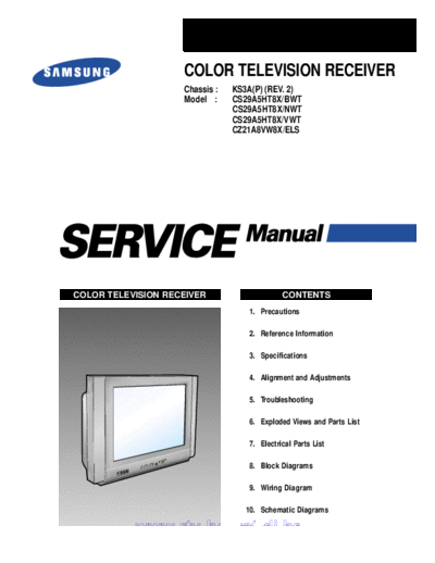 Samsung Samsung-CS29A5HT8XBWT  Samsung TV KS3A(P) Rev.2 chassis Samsung-CS29A5HT8XBWT.pdf