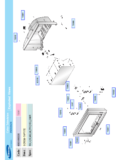 Samsung 11 Exploded View & Part List(web)  Samsung TV WS32Z68PSGXXEC 11_Exploded View & Part List(web).pdf