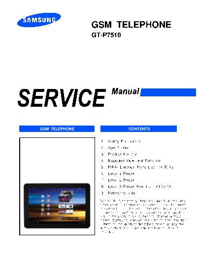 Samsung samsung gt-p7510 service manual r1.0  Samsung Tablet GT-P7510 Galaxy Tab 10.1 samsung_gt-p7510_service_manual_r1.0.pdf
