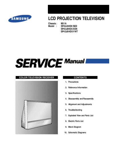 Samsung Cover  Samsung Proj TV SP-43J6HDX ch.M51A Cover.pdf