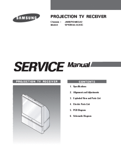 Samsung cover 140  Samsung Proj TV SP-43R1HL1X cover_140.pdf