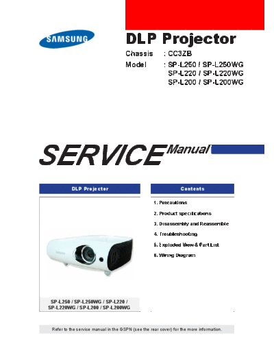 Samsung samsung sp l220  Samsung Projector SP- L220 samsung_sp_l220.pdf