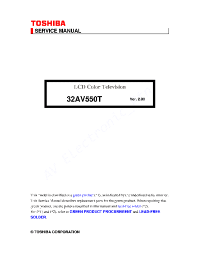 TOSHIBA Toshiba+32AV550T+Ver.+2.00  TOSHIBA LCD 32AV550T Ver.2.0 Toshiba+32AV550T+Ver.+2.00.pdf