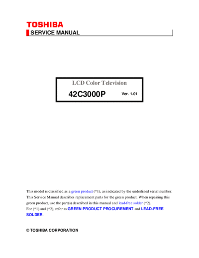 TOSHIBA TOSHIBA 42C3000P Ver.1.01  TOSHIBA LCD 42C3000P VER.1.01 TOSHIBA_42C3000P_Ver.1.01.pdf
