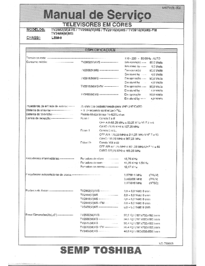 TOSHIBA Manual+de+Servi%E7o+Semp+Lumina TV2982(M)AVS 2988(M)MS 2916(M)MS 3489(M)MS CHASSIS+LEM+9  TOSHIBA TV TV2982-2988 Manual+de+Servi%E7o+Semp+Lumina_TV2982(M)AVS_2988(M)MS_2916(M)MS_3489(M)MS_CHASSIS+LEM+9.pdf