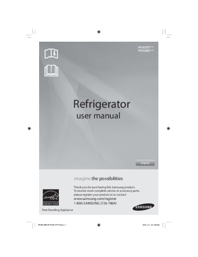 Samsung DA68-02601A11ENGSPFRE  Samsung Refridgerators RF263BEAESR DA68-02601A11ENGSPFRE.pdf