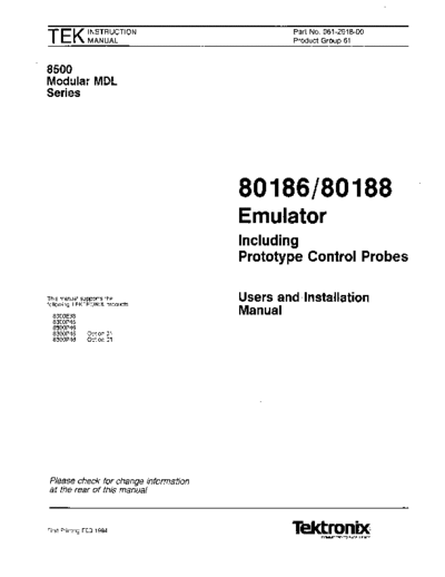 Tektronix 061-2918-00 8500 80186 1984  Tektronix 85xx 8540 061-2918-00_8500_80186_1984.pdf