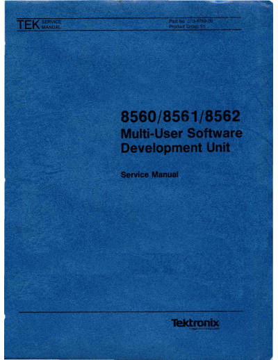 Tektronix 070-4759-00 8560 8561 8562 Service Mar84  Tektronix 85xx 856x 070-4759-00_8560_8561_8562_Service_Mar84.pdf