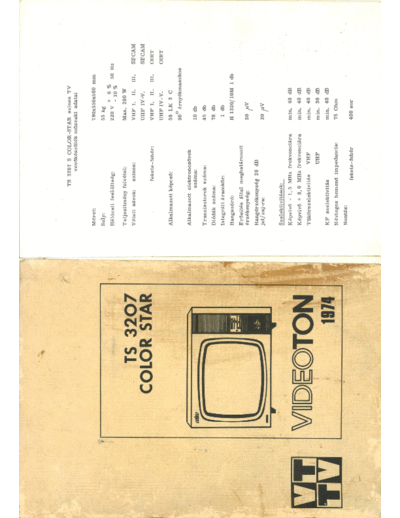 VIDEOTON ts3207 color star sm  VIDEOTON TV TS3207 videoton_ts3207_color_star_sm.pdf