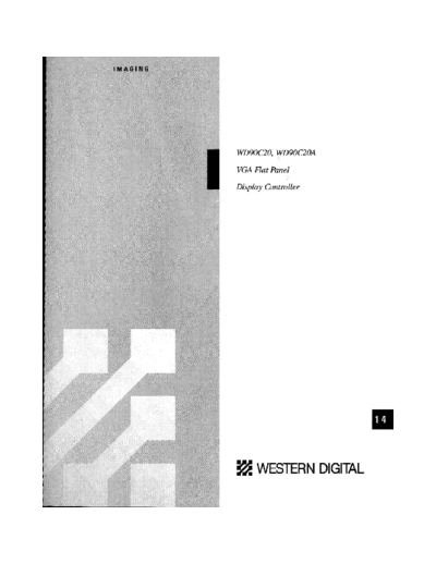 Western Digital 14 WD90C20 WD90C20A  Western Digital _dataBooks 1992_SystemLogic_Imaging_Storage 14_WD90C20_WD90C20A.pdf