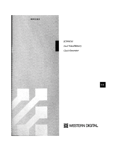 Western Digital 10 ICS90C63  Western Digital _dataBooks 1992_SystemLogic_Imaging_Storage 10_ICS90C63.pdf