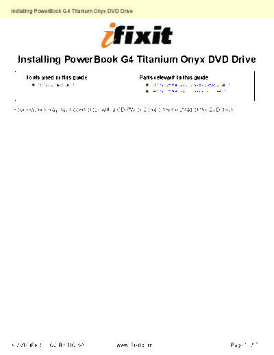apple Installing-DVD-Drive-78  apple PowerBook G4 Titanium PowerBook G4 Titanium Onyx Installing-DVD-Drive-78.pdf