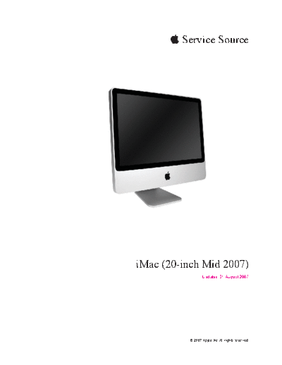 apple iMac (20-inch Mid 2007) 07-08  apple old iMac iMac (20-inch Mid 2007) 07-08.pdf