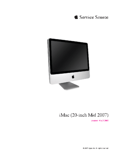 apple imac 20 mid2007  apple iMac iMac (20-inch Mid 2007) imac_20_mid2007.pdf