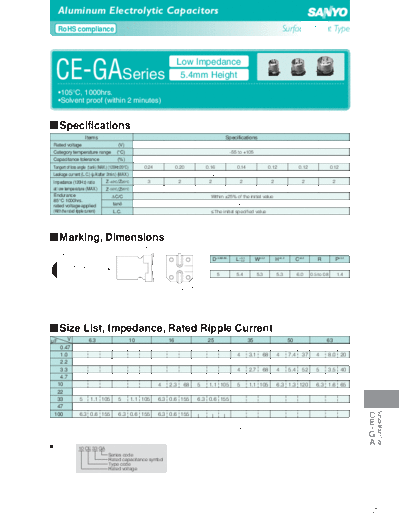 Sanyo Sanyo [smd] GA Series  . Electronic Components Datasheets Passive components capacitors Sanyo Sanyo [smd] GA Series.pdf