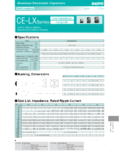 Sanyo Sanyo [smd] LX Series  . Electronic Components Datasheets Passive components capacitors Sanyo Sanyo [smd] LX Series.pdf