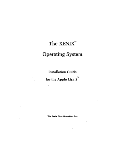 apple XENIX Installation Guide for the Apple Lisa 2 May84  apple lisa xenix XENIX_Installation_Guide_for_the_Apple_Lisa_2_May84.pdf
