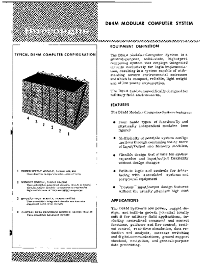 burroughs D84M Data Sheets Feb65  burroughs military D84M D84M_Data_Sheets_Feb65.pdf