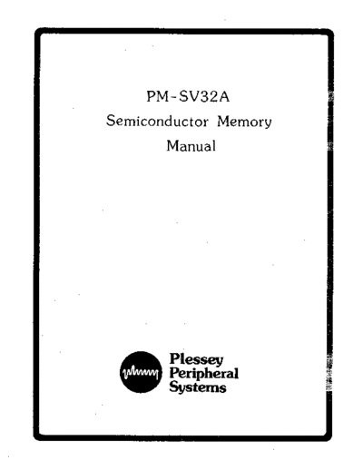 plessey PM-SV32A Semiconductor Memory Nov78  plessey peripheral qbus PM-SV32A_Semiconductor_Memory_Nov78.pdf