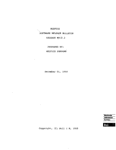 honeywell relNotes 12.3 Dec89  honeywell multics releaseNotes relNotes_12.3_Dec89.pdf